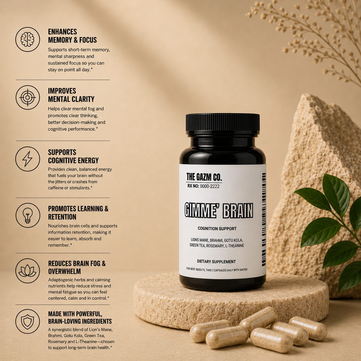 "GIMME BRAIN" Cognition Support