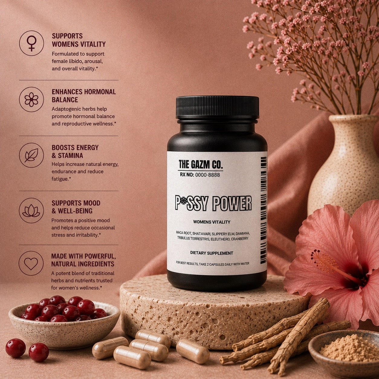 "P*SSY POWER" Women's Vitality